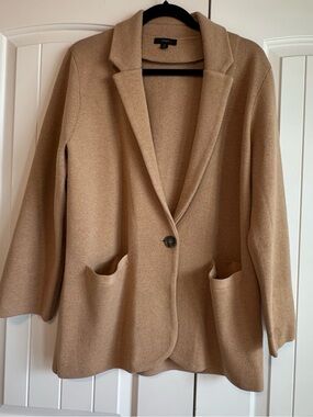 J. Crew Camel Knit Blazer